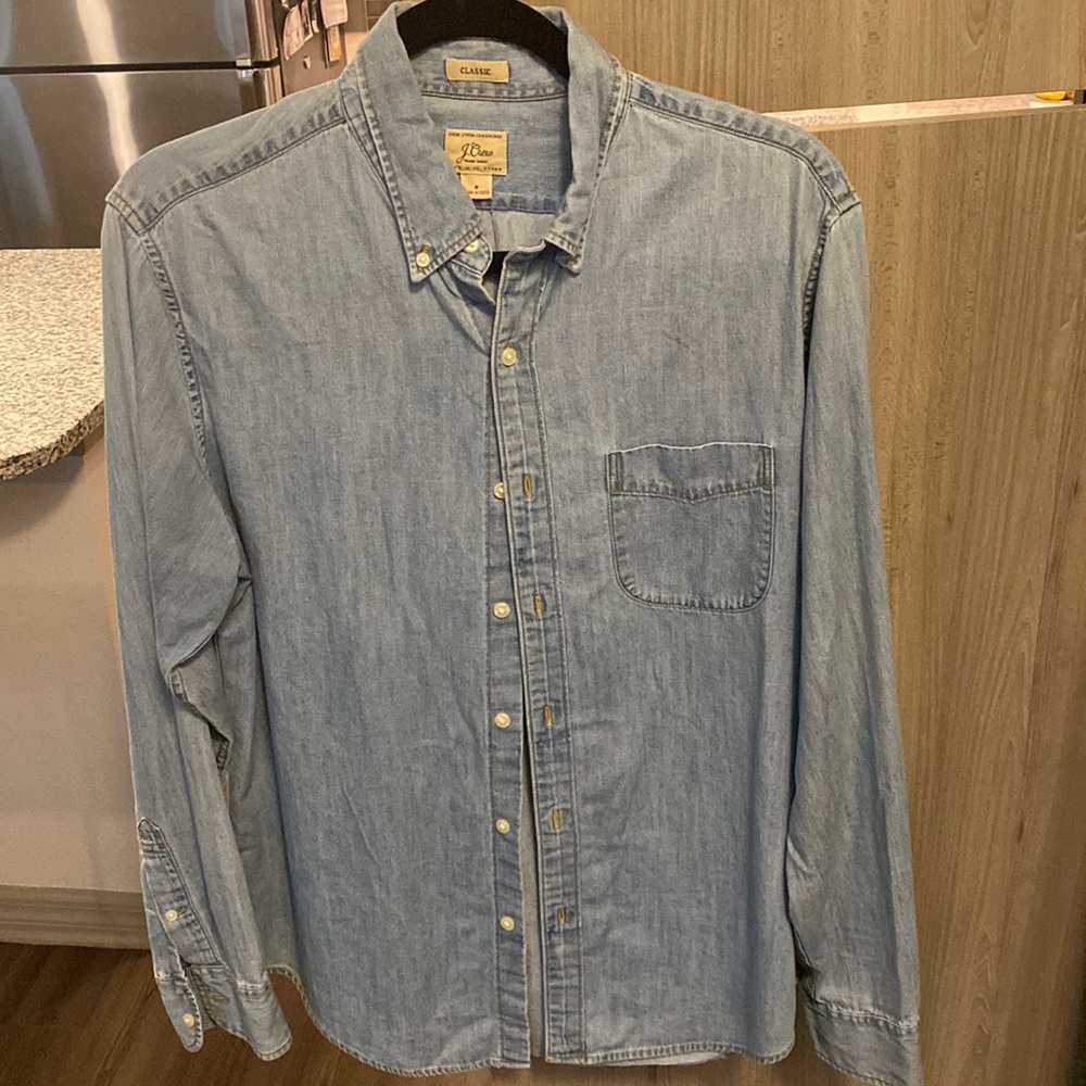 J. Crew classic denim shirt. Size medium.